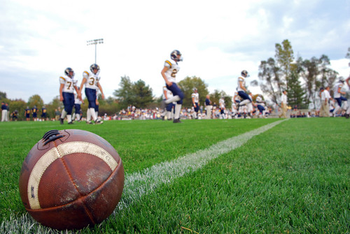 football players on the field