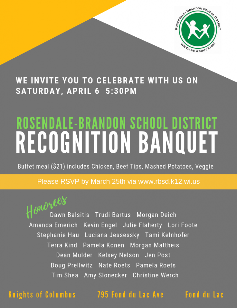 Banquet information