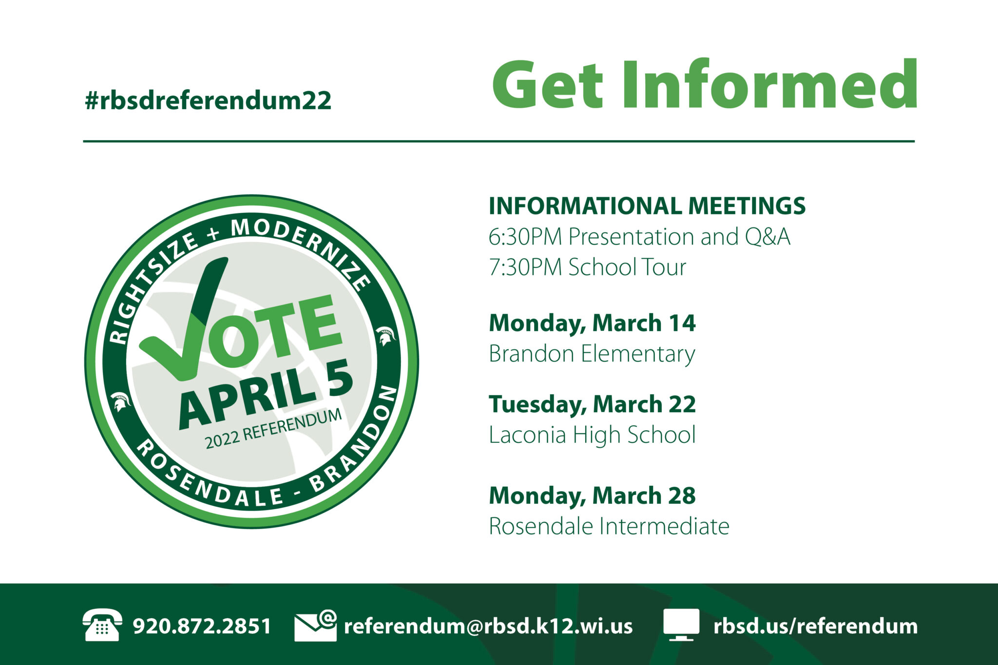 REFERENDUM - Rosendale-Brandon School District